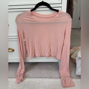 OFFLINE BY AERIE THUMBS UP RIBBED LONG SLEEVE T-SHIRT